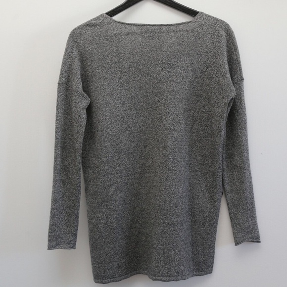 Aritzia BABATON Erin Wool Linen Blend V-Neck Grey Sweater Size S - Picture 6 of 8